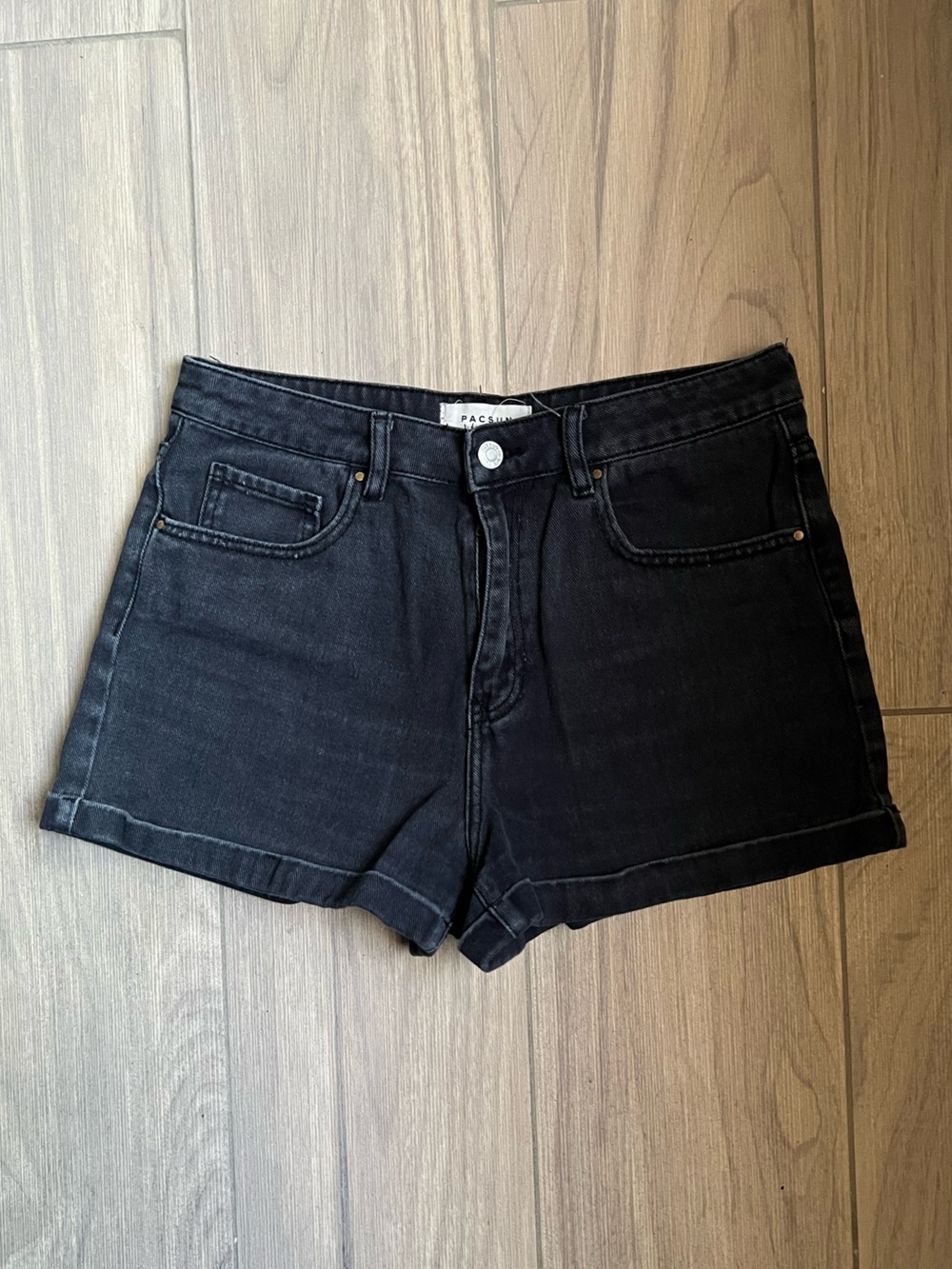 PacSun Black High-Rise Denim Shorts